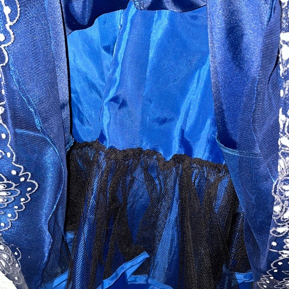 Brand New WithOut Tag girls size 8 sleeveless floral shiny painted net dress - Picture 7 of 8